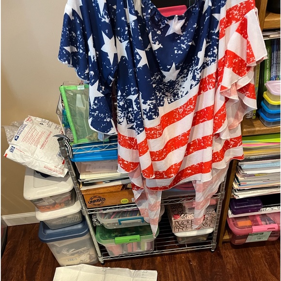 American Flag designed, gauze type, thin - Picture 3 of 5